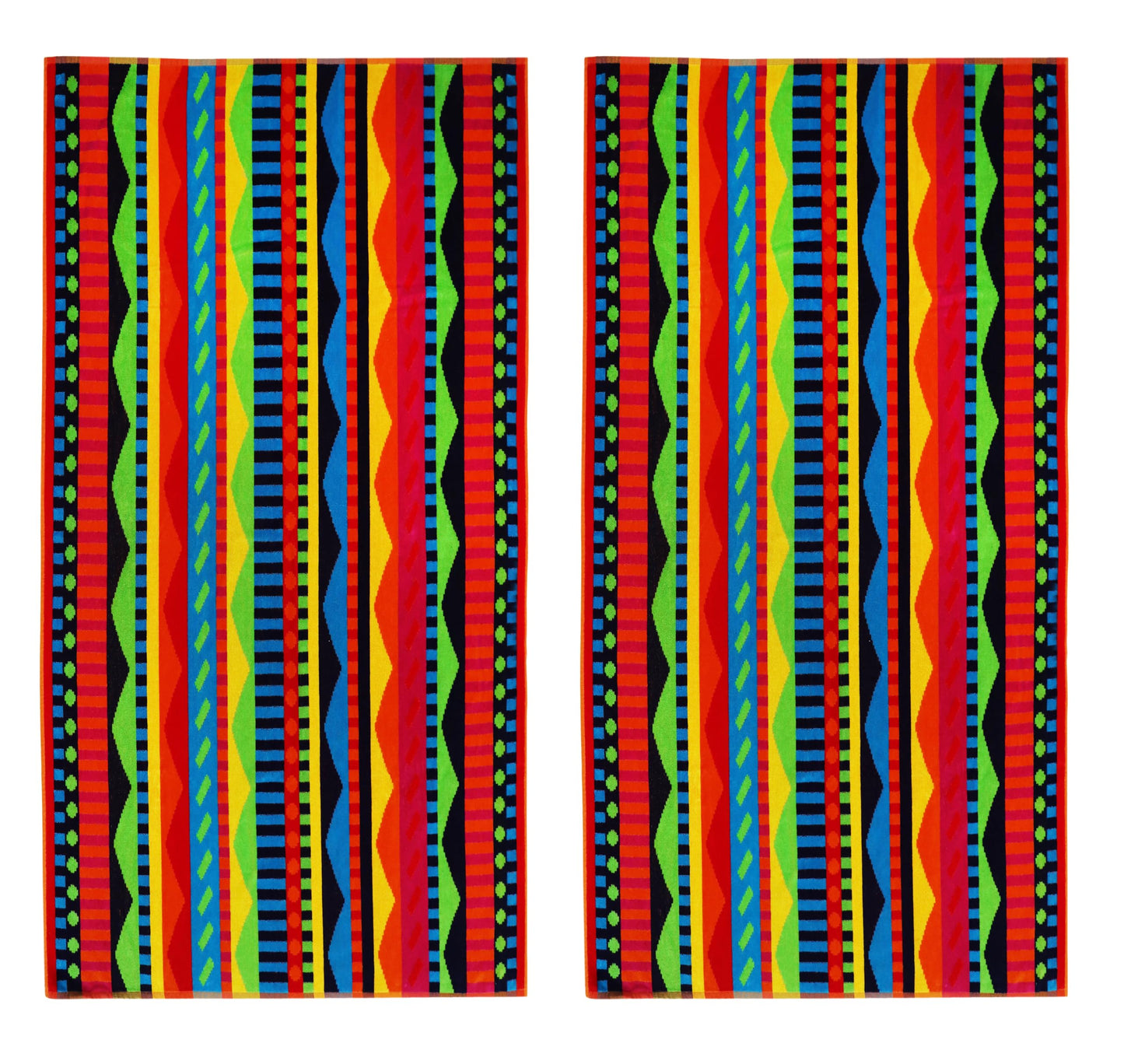 COTTON CRAFT Oversized XL Beach Towels - 39 x 68 inches - 2 Pack