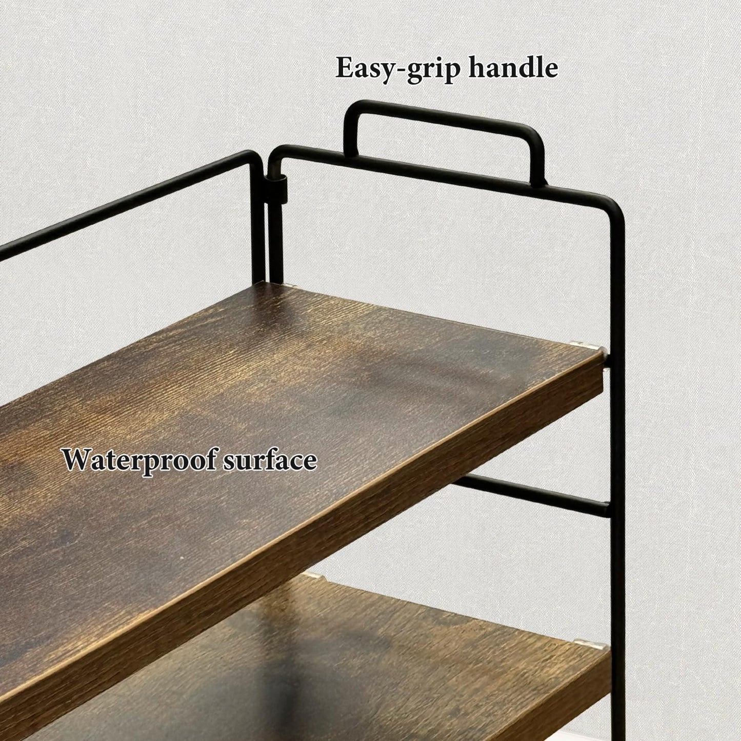 YIJUYO 2-Tier Bathroom Countertop Organizer, Mordern Storage Shelf, Bathroom Shelf and Decor, Vanity Tray for Living Room, Kitchen