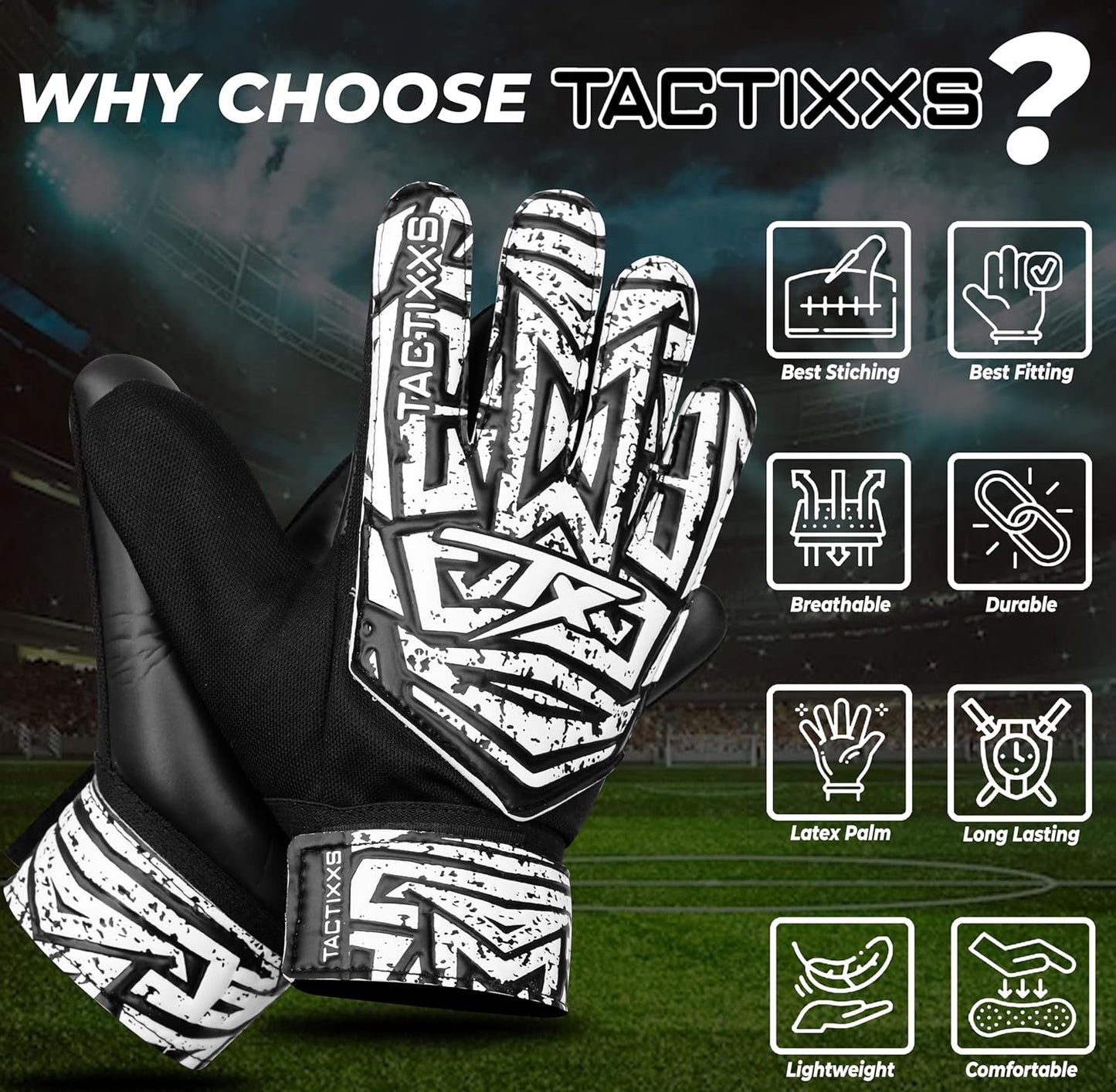 Skiennix Soccer Goalkeeper Gloves - Anti-Slip 4mm Latex Palm for Kids | Funky Design & Strong Grip