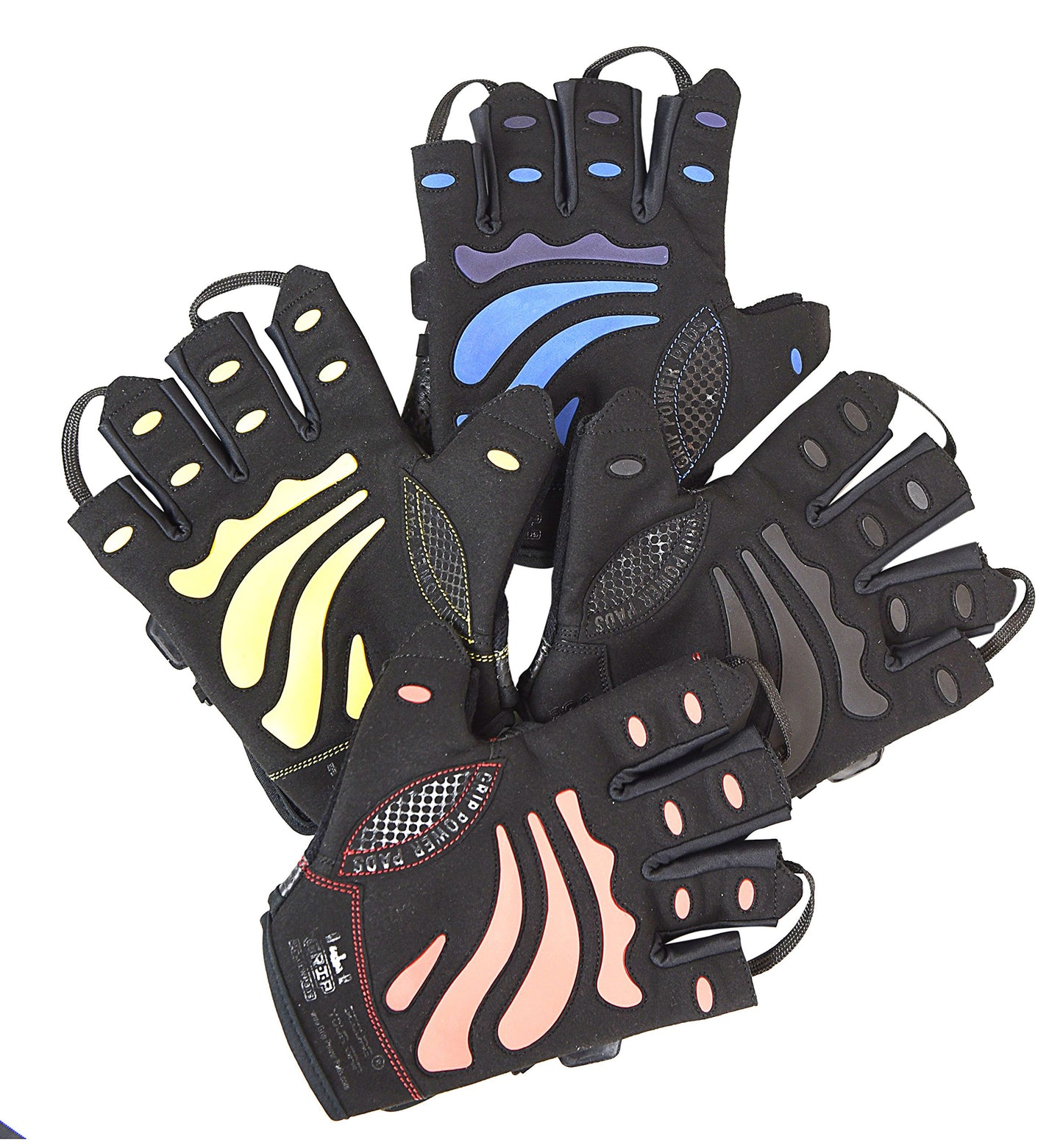 Gym Gloves Protect Your Hands & Improve Your Grip Weightlifting Grips (Yellow with 2.5" Wrist Wraps, Medium)