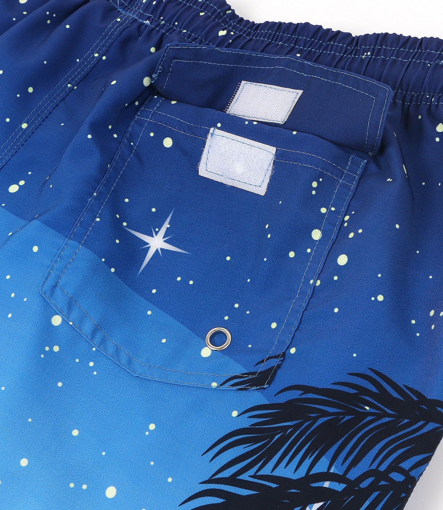 ELETOP Men's Swim Trunks Quick Dry Bathing Suit Swimming Board Shorts Mesh Lining Beach Swimwear Starry Sky Blue S