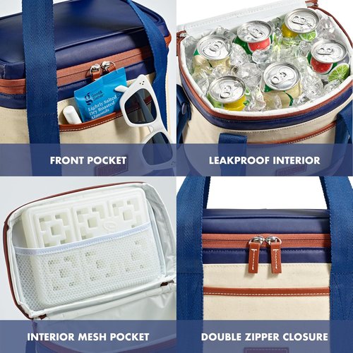 Fit & Fresh Beach & Boat Cooler Collection - Insulated, Leakproof Totes & Lunch Bags for Summer Travel