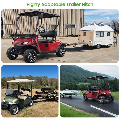 10L0L Golf Cart Bumper Trailer Hitch Suitable for EZGO RXV 2008+ Models,Trailer Hitch Fit for Golf Cart Backseat Footrest