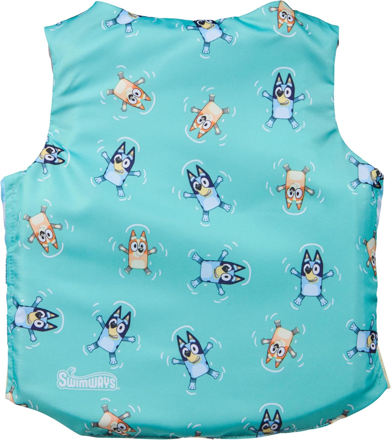 SwimWays Bluey Life Jacket - US Coast Guard Approved Kids Swim Vest for 33-55 lbs | Fun Bluey Design