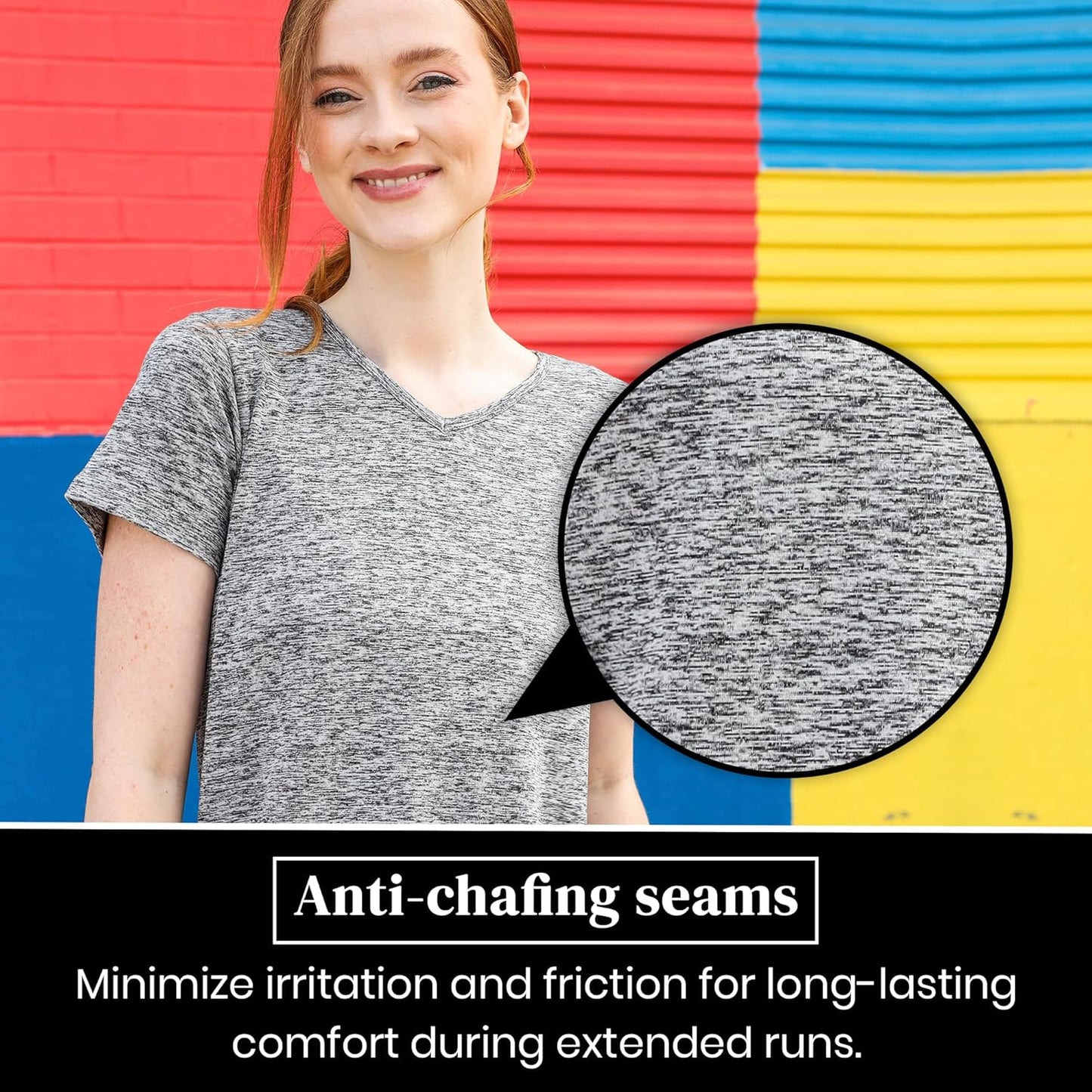 Skiennix Women's Dry-Fit V-Neck T-Shirts - Moisture-Wicking Activewear for Yoga & Gym | 5 Pack