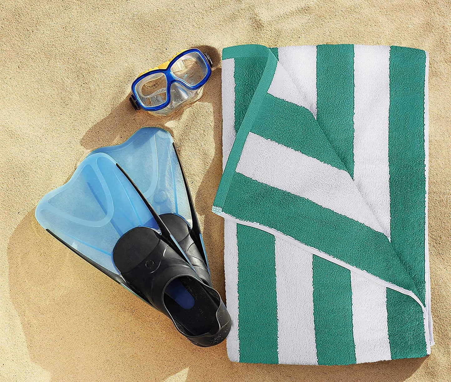 Utopia Towels 24 Pack Cabana Stripe Beach Towel, 30 by 60 Inches, Oversized 100% Ringspun Cotton Pool Towels, Highly Absorbent Bath Towels for Beach
