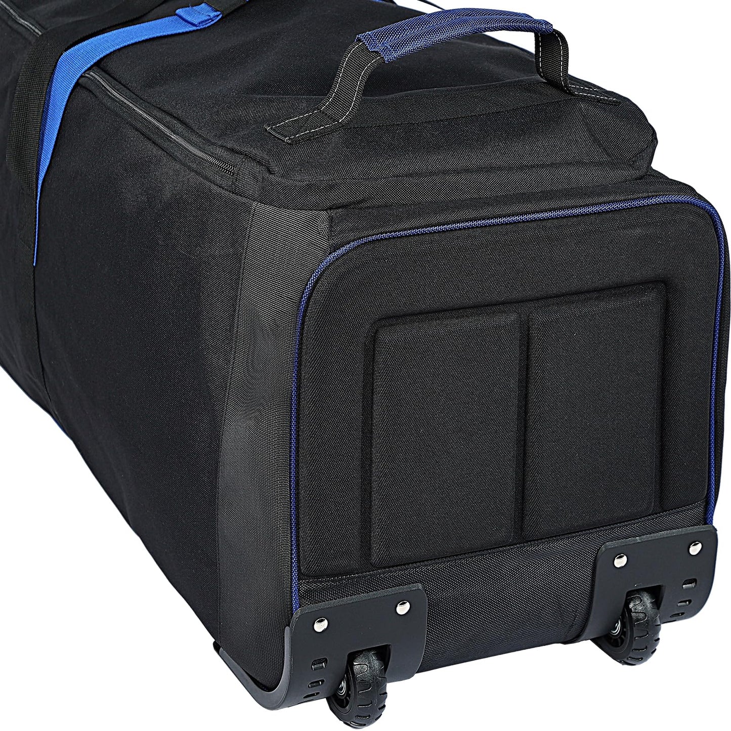 ZEEMO Golf Travel Bag, Full-Open Protective & Wheeled Airline-Approved Case for Clubs, Cart&StandBag, Soft-Sided Waterproof Cover Made of Heavy Duty Oxford, Black