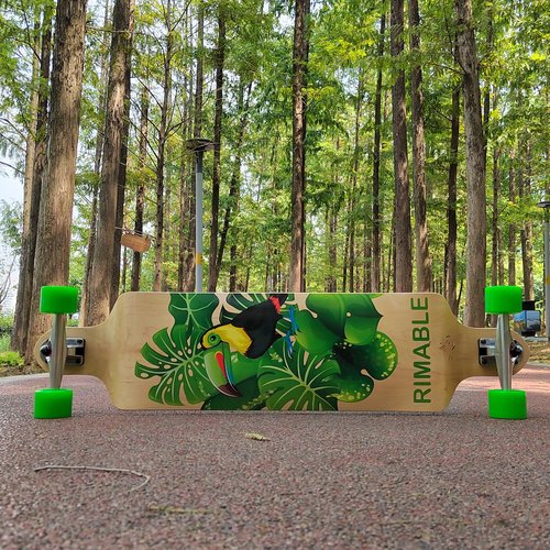 RIMABLE Drop Deck Longboard GREENBIRD