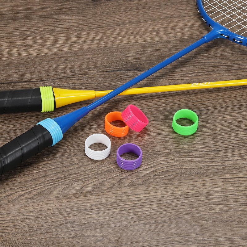 PATIKIL Badminton Racket Handle Grip Ring, 8 Pack Racquet Fix Ring Grip Band Rubber Ring Non-Slip Absorbent Overgrip in Place, Orange