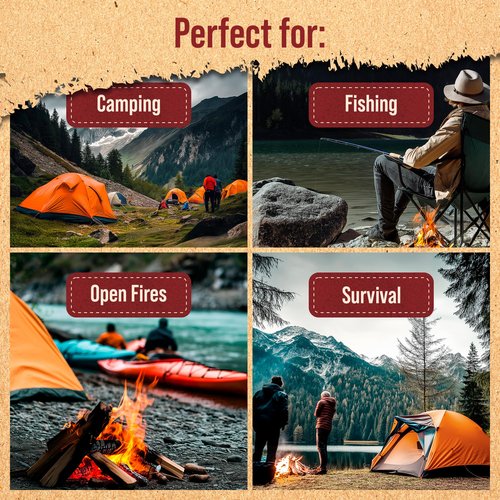 100 pcs Fire Starters for Campfires - Natural Fire Starters Sticks - Water Resistant & Odorless - All-Weather Charcoal Starter - for Indoor and Outdoor Use