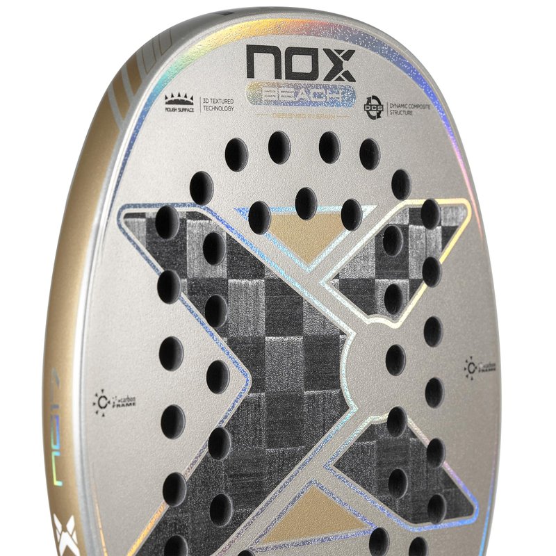 Beach Tennis Racket NG17 Luxury 2023 | High-Performance Beach Tennis Paddle | 18K Aluminized Carbon w/HR3 Black Eva Core | Exclusive Spin & Dynamic Composite Structure | Rough Surface for Extra Spin