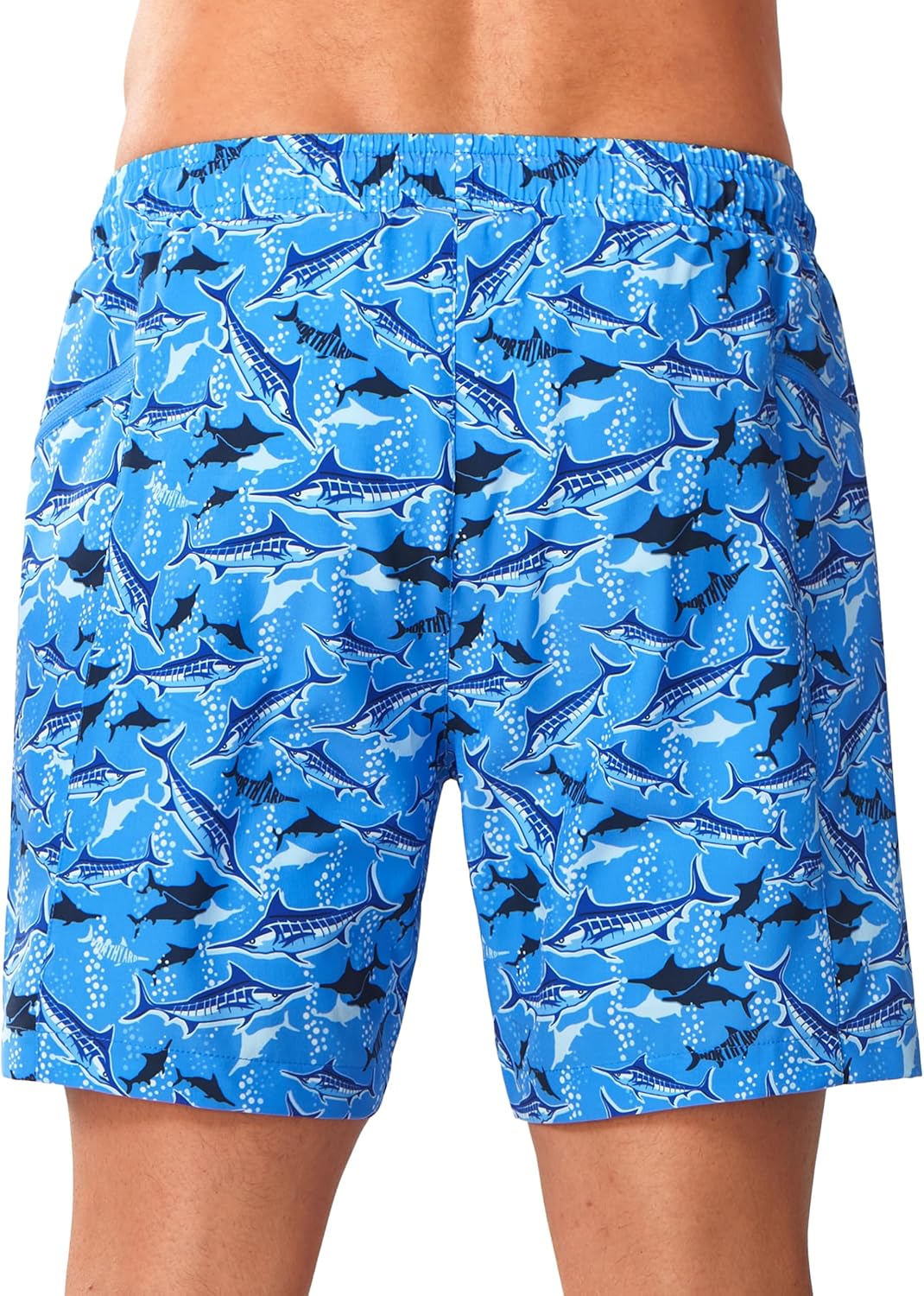 NORTHYARD Men's Swim Trunks - 2-in-1 Quick Dry Board Shorts with Compression Liner | 7" Beach Shorts with Pockets