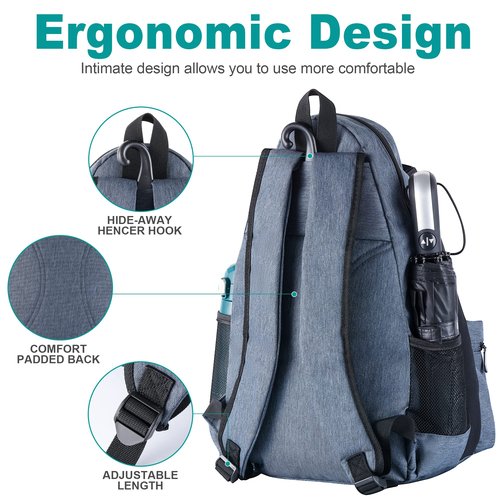 Himal Outdoors Tennis Backpack Tennis Bag - Large Storage Holds 2 Rackets and Necessities,Suitble for Women,Men and Teenagers