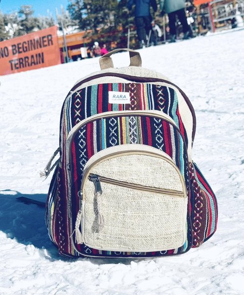 Natural Hemp Backpack, Handmade & Eco-friendly, Unique Design Nepalese Backpack for Every Occasion.