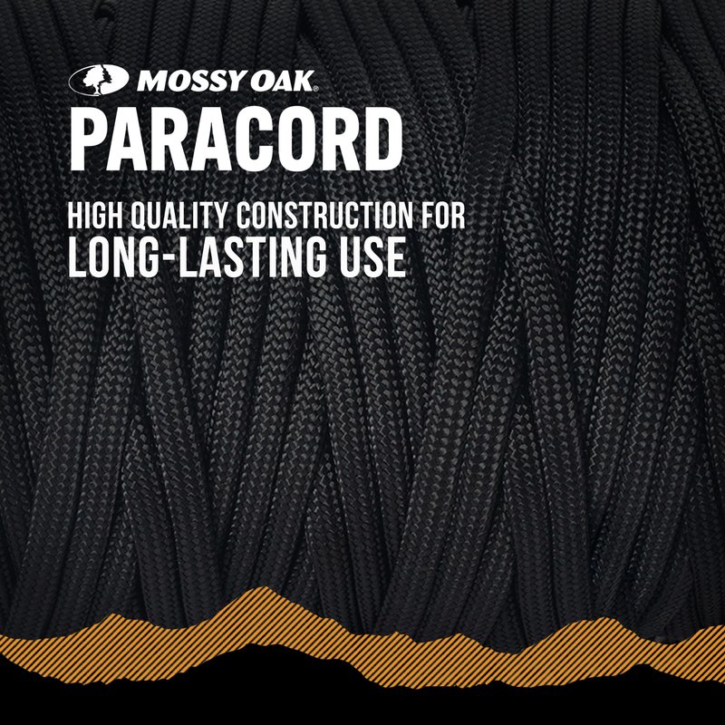 Mossy Oak Paracord Rope 750 with 11 Inner Strands | 100ft Nylon String, Tactical Survival Gear for Camping, Hunting, Fishing, Hiking, Crafting & DIY | Durable & Lightweight, 4mm Parachute Cord (Camo)