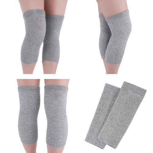 SENIOR ICARE Elastic Cotton Knee Warmers, Knee Sleeves for Men and Women - Circulation Support and Joint Pain Relief, Arthritis Aid, One Pair, Made in Japan
