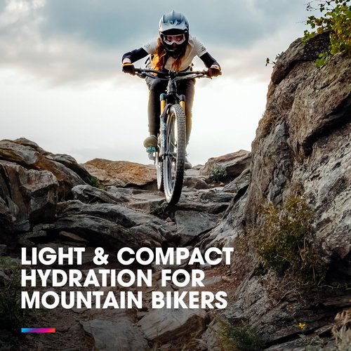 HydraPak | Polar Bottle - Breakaway Muck Mountain Bike Water Bottle 2-Pack - High Flow, Cycling & Sports Squeeze Bottle with Dust Cover (Charcoal, 440ml/15oz)