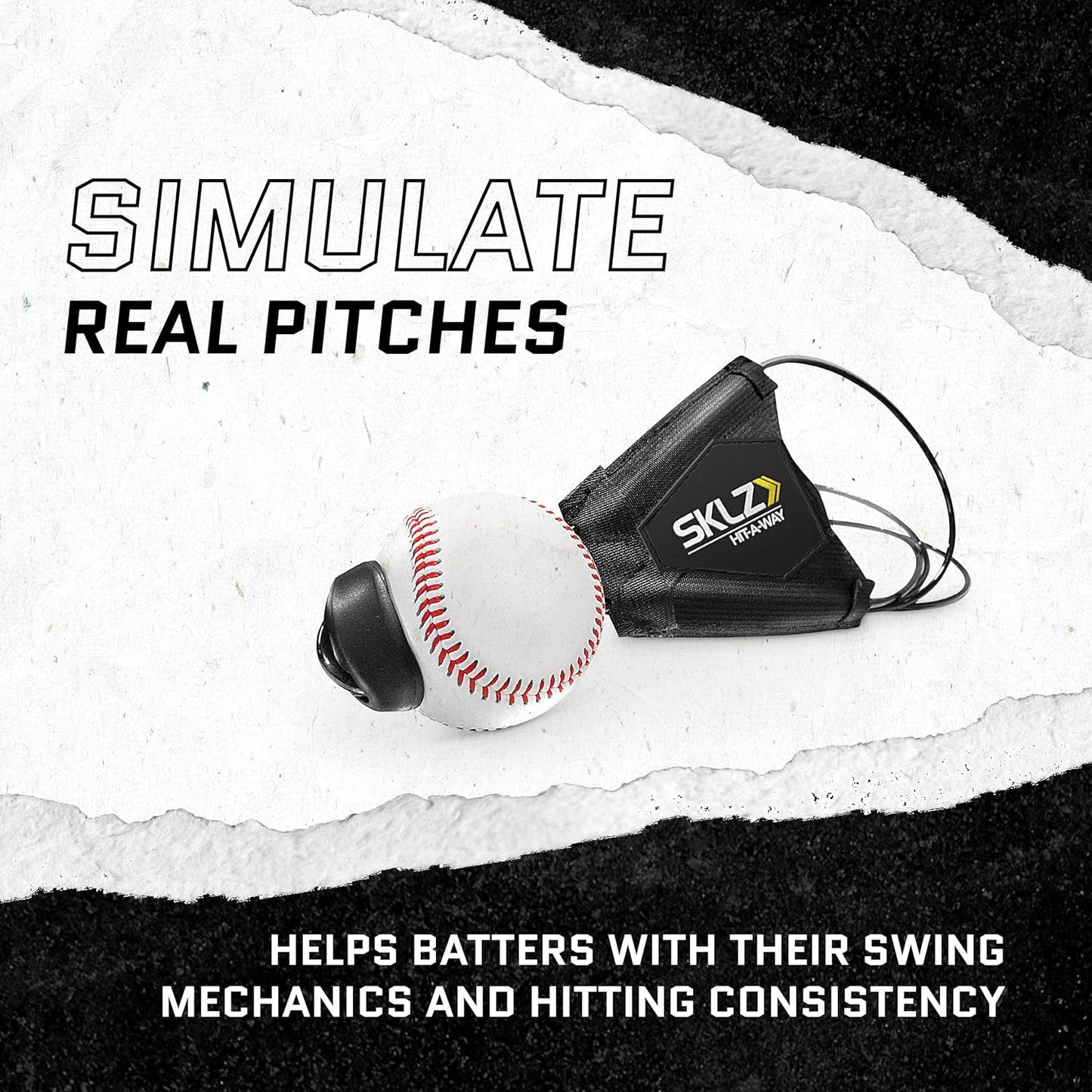SKLZ Hit-A-Way Batting Trainer - Improve Baseball & Softball Swing Technique | Adjustable Design