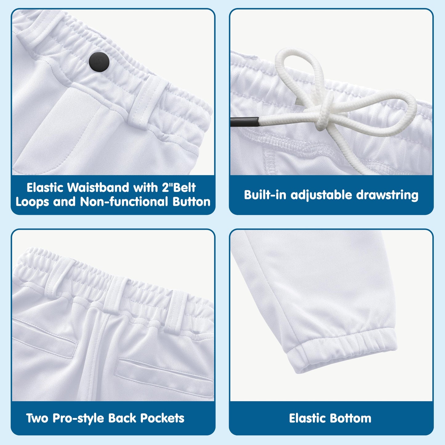 MIVEI 2T 3T 4T 5T to Youth Toddler Boys Baseball Pants Knicker Style