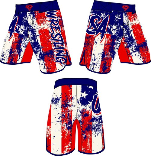 KO Sports Gear Muay Thai, Wrestling, Grappling, BJJ and MMA Shorts for Men and Boys, 4-Way Stretch Fighting Shorts (USA, Adult XS, 28 Inch Waist)