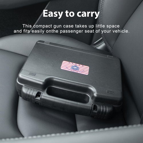 Kinghardcase Pre-Cut 9mm Gun Case with 1 TSA Lock, Lockable Hard Handgun Case for Pistols & Revolvers – Shockproof, Portable Gun Storage & Transport