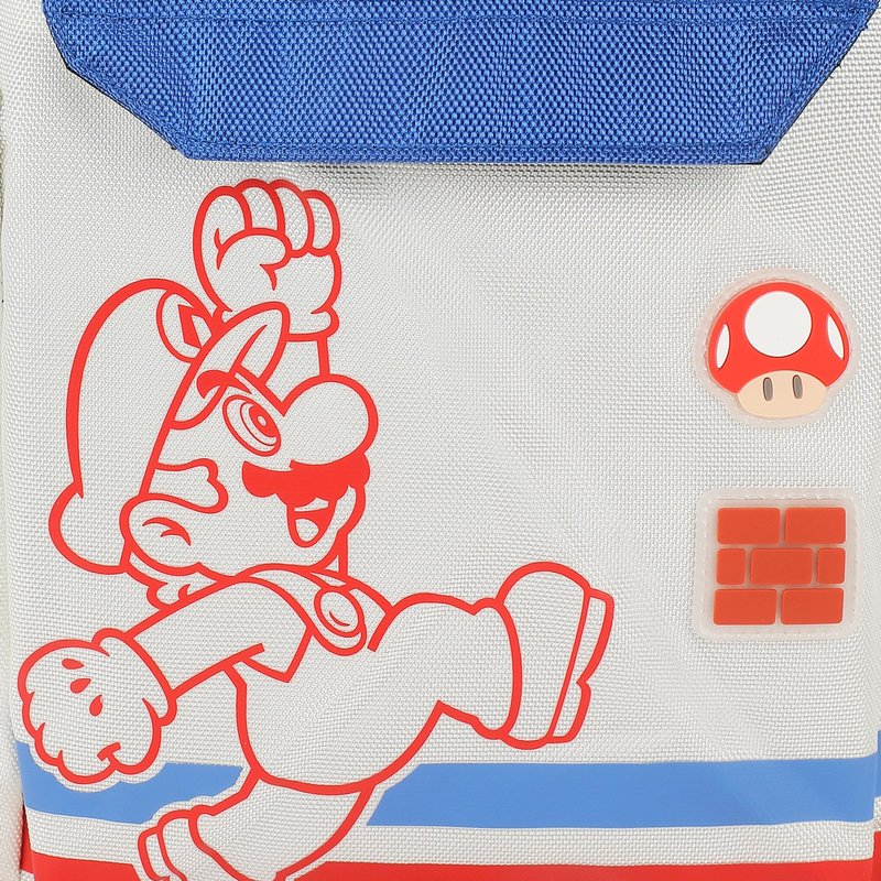 Bioworld Super Mario Bros Mario Jump Pose 19" White Backpack