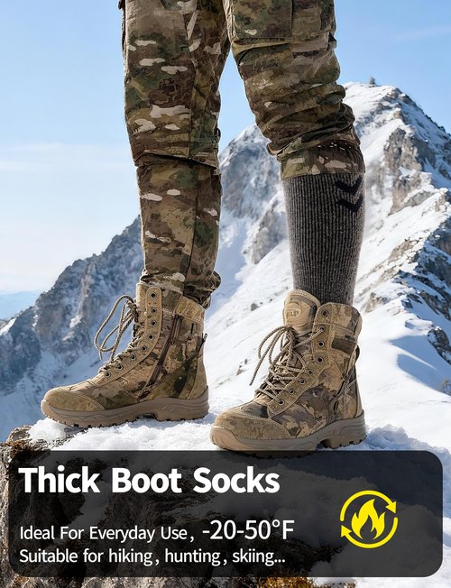 Bbfrey Soft Alpaca Socks Over-The-Calf for Men Women - Thick Thermal Alpaca Wool Boot Socks for Hiking, Hunting, Cold Weather