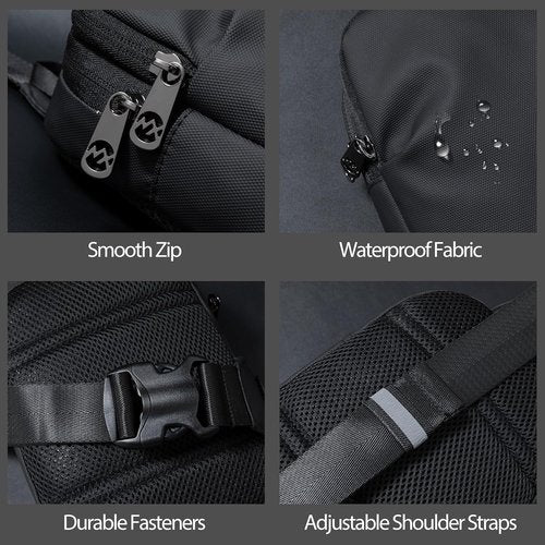 MAXTOP Small Sling Bag - Water Resistant Crossbody Chest Bag for Travel, Sports & Running