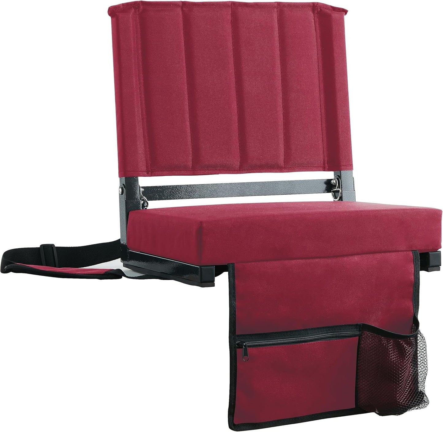Sport Beats Stadium Seats - Comfortable Bleacher Chairs with Back Support & Cushion | Maroon, 1pc, Regular Size - 17" W x 12" D x 16.5" H