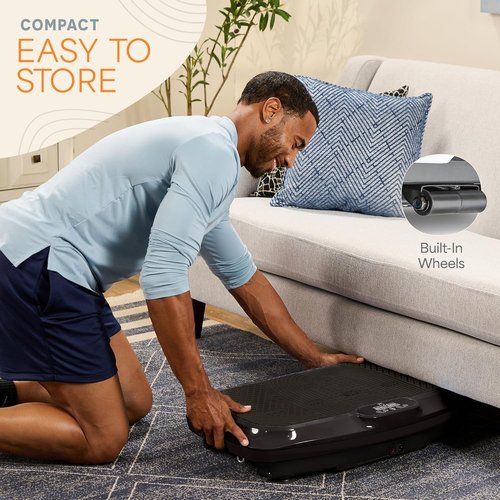Lifepro Vibration Plate | Whole Body Vibration Machine for Lymphatic Drainage & Toning - Home Workout with Resistance Bands