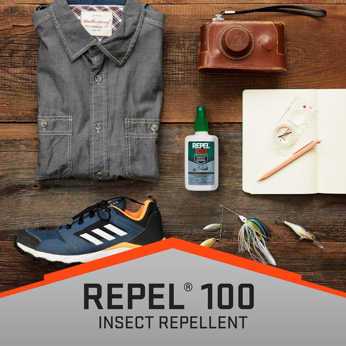 Repel 100 Insect Repellent - Long-Lasting 10-Hour Protection Spray | 4 Ounces, DEET Formula