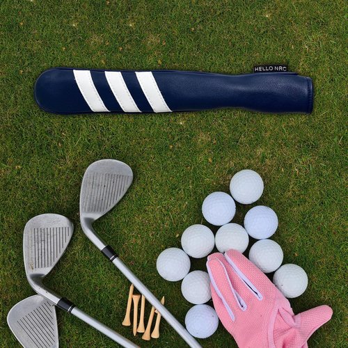 Fancyes Golf Alignment Stick Cover Golf Rod Protector Plush Inner Lining Anti Scratch Golf Indicator Rod Holder for Aiming Exercise, Blue