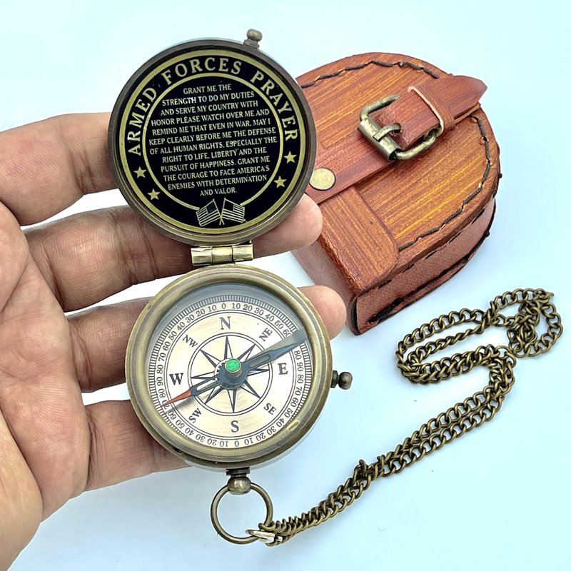 Air Force Gifts, U.S Air Force Military for Men and Women, Great Gifts for Air Force Compass with Leather case, United State Air Force Military Appreciation Gift Retirement Gifts