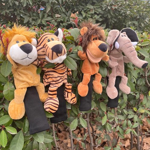wolfman Golf Club Covers Driver Headcover Funny Cute Animal Golf Club Covers Stylish Protection for Clubs Golf Gear Driver for Men/Women/Youth (Tiger)
