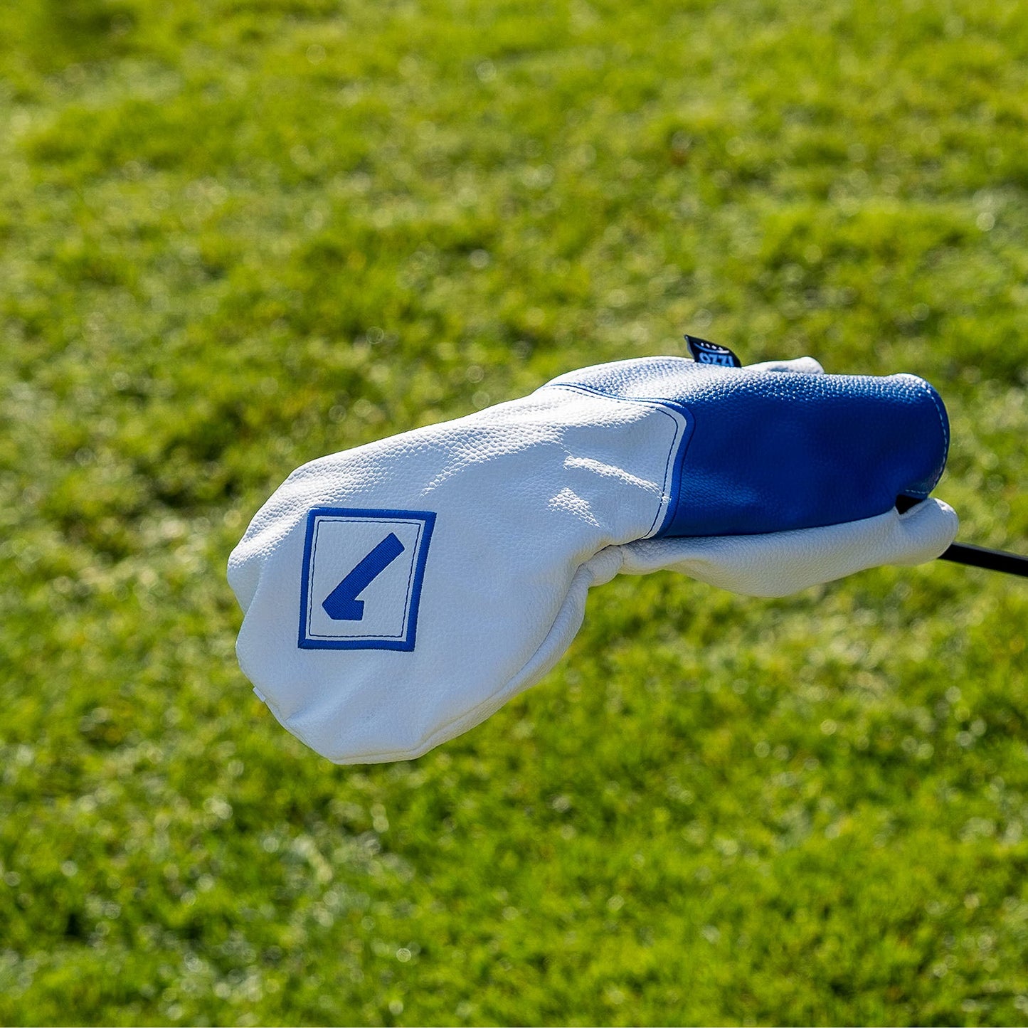 Izzo Golf Premium Driver Headcover White/Blue - Durable PU Leather Golf Driver Headcover