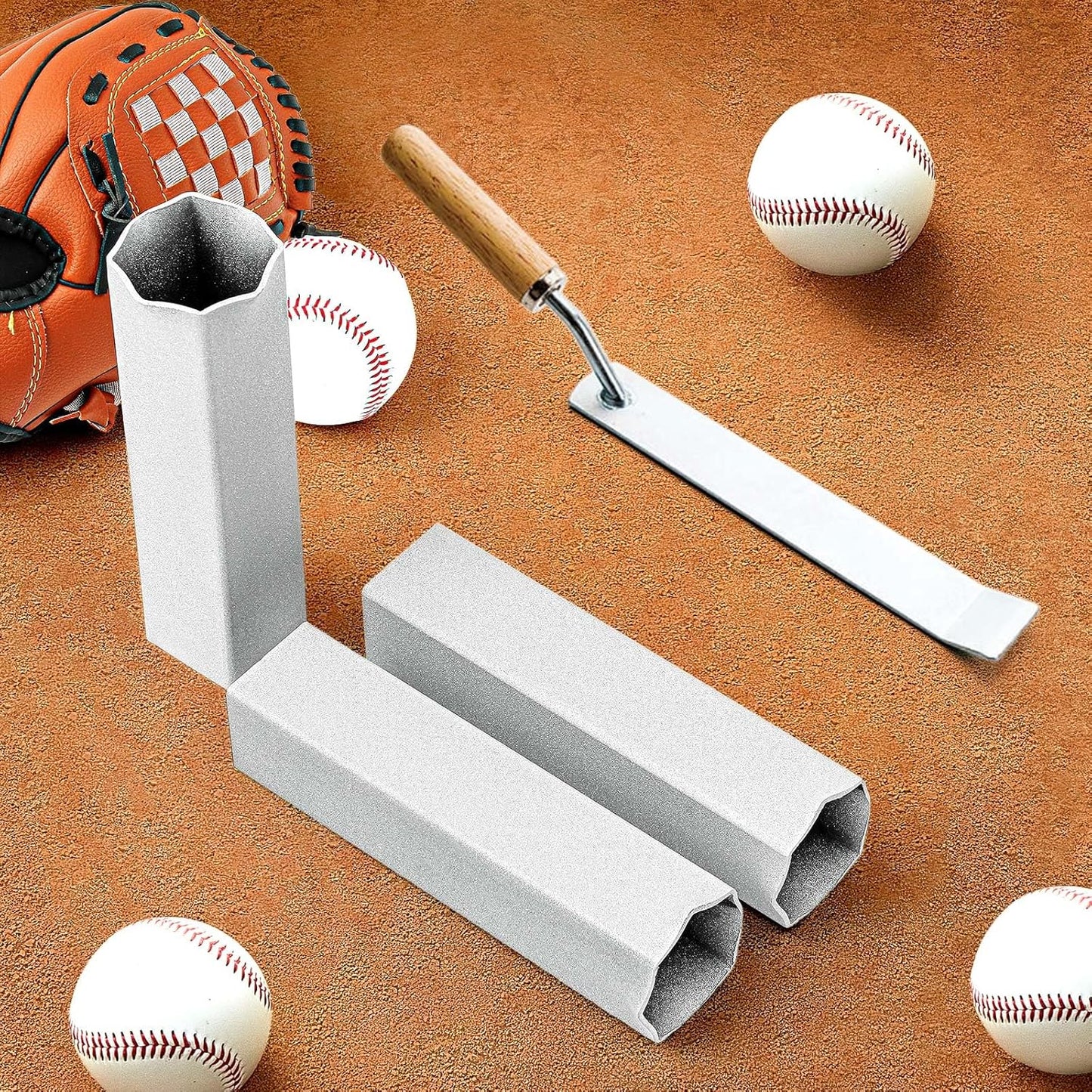 Yaocom Baseball Ground Anchors - Curled Style, 1.8 x 8 Inch, Perfect for Standard/Official Bases