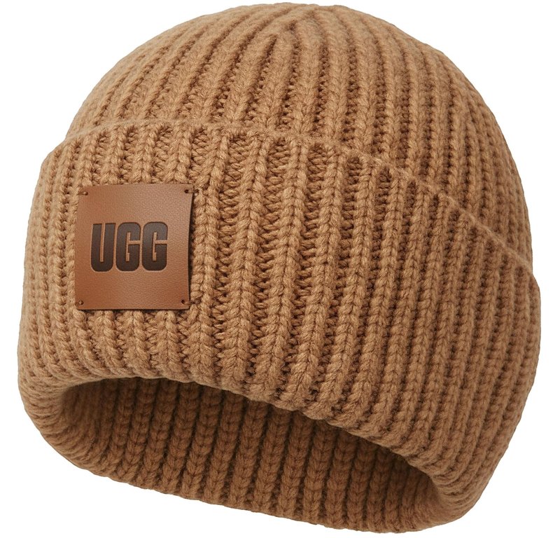 UGG Men's Chunky Rib Beanie, Camel, One Size