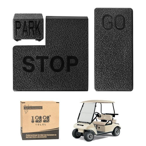 Golf Cart Accelerator Pedal Pad, Brake Pedal Pad, Parking/Hill Brake Pad Set, Club Car DS 1981-up Gas and Electric