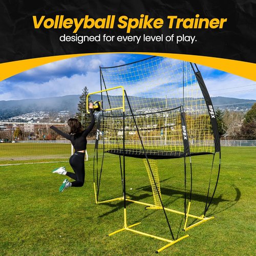 Apex Sports Volleyball Spike Trainer - Adjustable Solo Practice Station with Durable 25lb Base | Indoor/Outdoor Training Aid for All Skill Levels