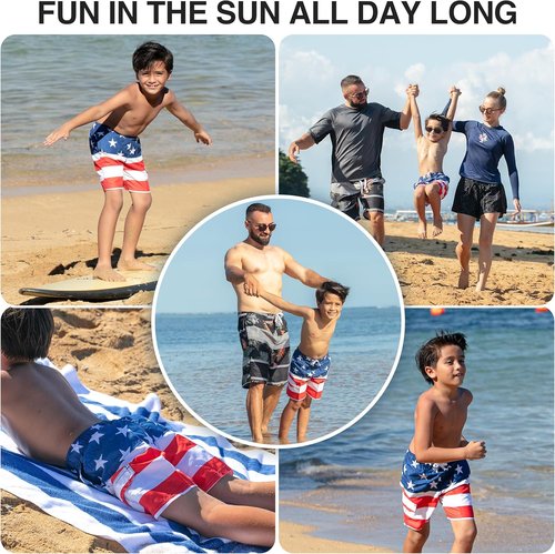 Kanu Surf Boys' Echo Quick-Dry Swim Trunks - UPF 50+ Sun Protection | Vibrant Colors Available