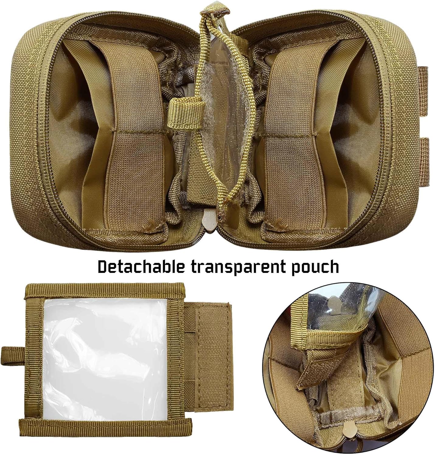 Skiennix 2 Pack Small Admin Pouches - 1000D Tactical Molle Mini Tool EDC Waist Belt Bags for Vest & Backpack