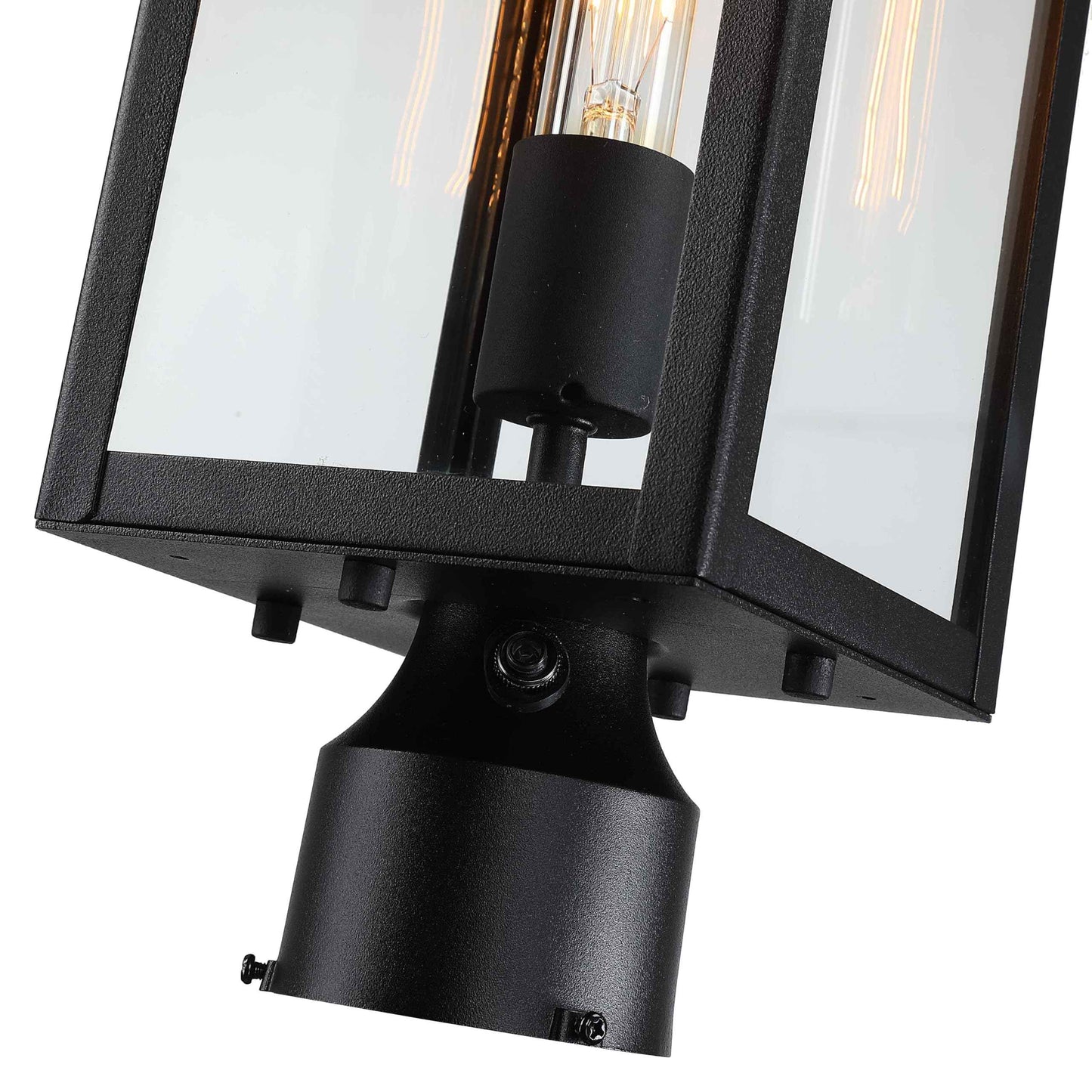 Faymart lighting 21.3 Inch Outdoor Lamp Post Light Fixture Dusk to Dawn - Residential Sidewalk Lamp Post Sconce Dusk to Dawn Outside Pole Lantern for House Outdoor Column Light, E26