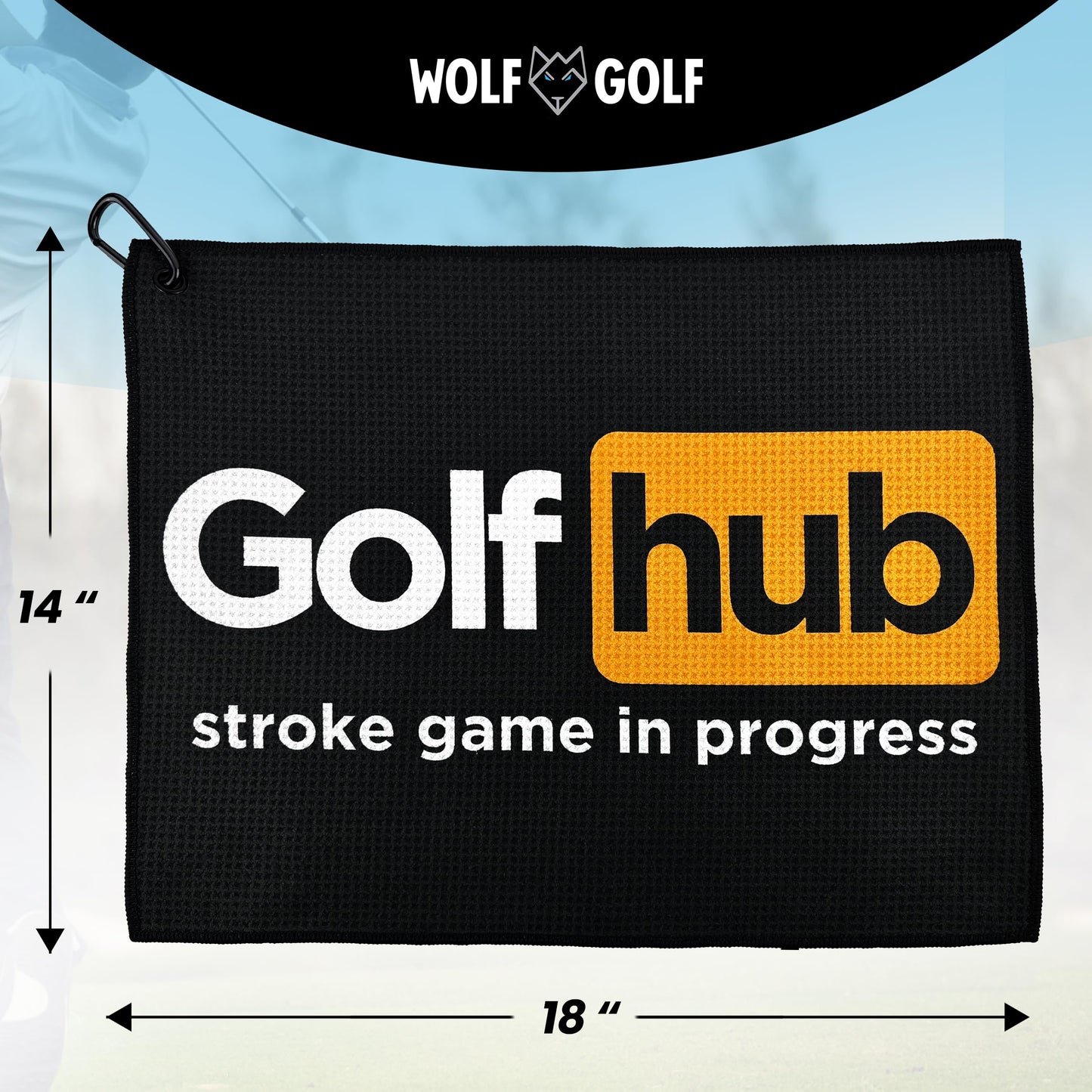 Golfhub Golf Towel - Golf Accessories for Men - Golf Gifts for Men - Printed Funny Golf Towel