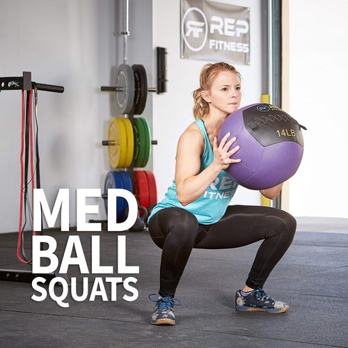 REP Weighted Slam Balls for Home Gym Fitness | 10 lb Soft Textured Medicine Ball | Heavy Sand-Filled Workout Balls for Strength, Core Training, Crossfit, Conditioning & Slam Ball Exercises