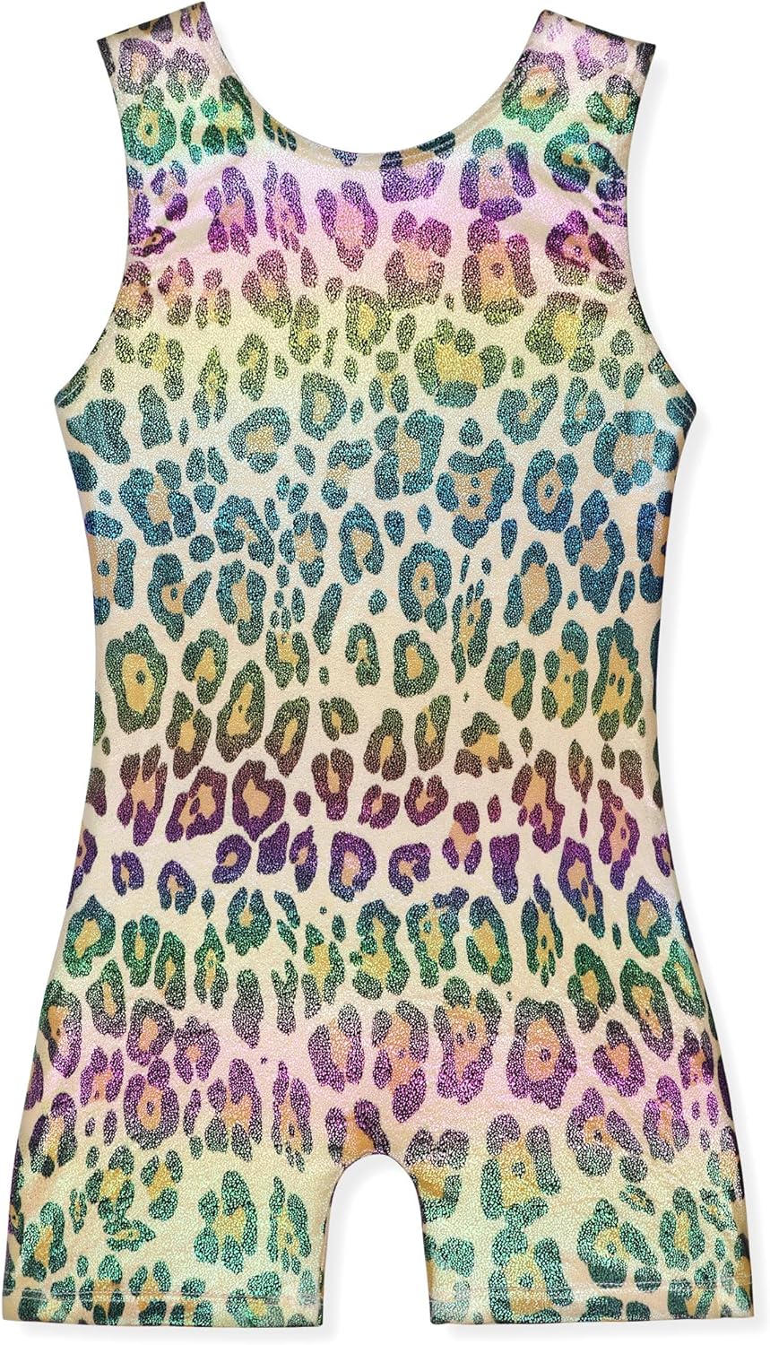 Skiennix Gymnastics Leotards for Girls - Sparkly Toddler Biketard Unitard | 2 Pack One-Piece Tumbling Outfits