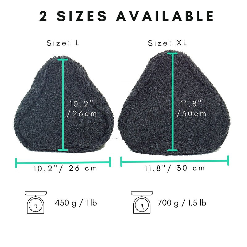 Vincita Imitation Sheepskin Bike Seat Cover with Removable Gel Pad – Ultra-Soft Faux Wool Cushion for Wide Cruiser & Exercise Bikes – Fleece Saddle Protector (Large & XL)
