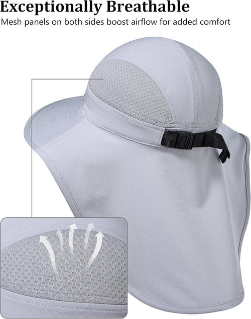 GADIEMKENSD Foldable Sun Hat - UPF 50+ Wide Brim Fishing Hat for Men & Women | Quick-Drying & Breathable