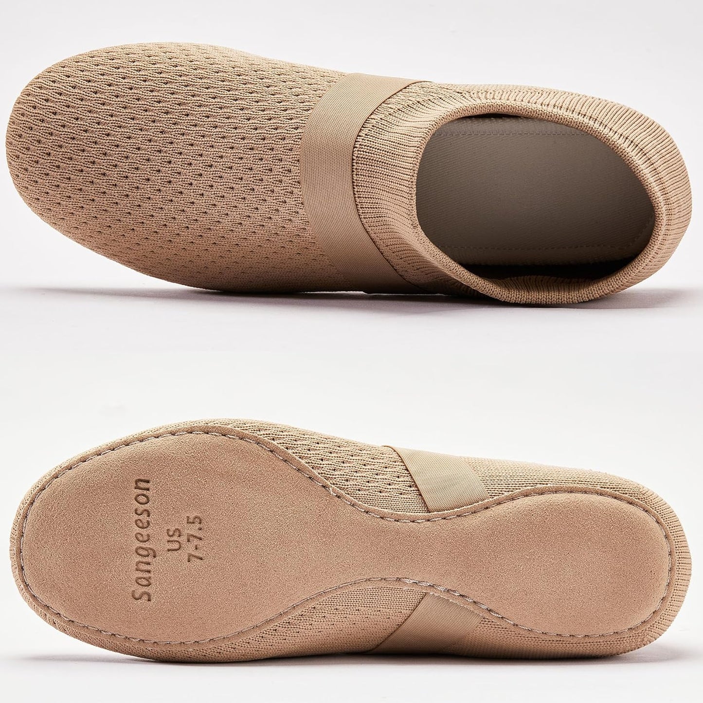 SANGEESON Slip-On Jazz Shoes - Lightweight & Breathable Dance Footwear for Men & Women