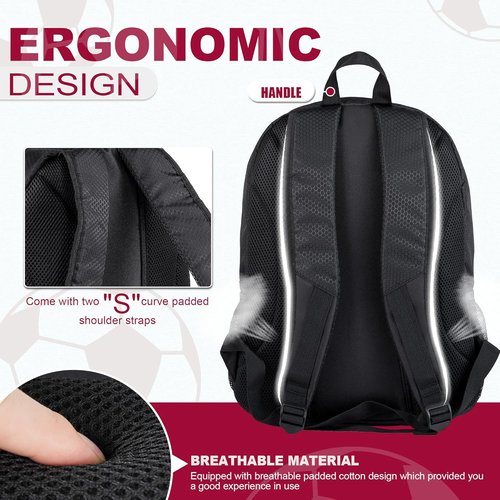 Himal Outdoors Soccer Backpack - Versatile Sports Bag with Cleat Compartment for Football & Volleyball