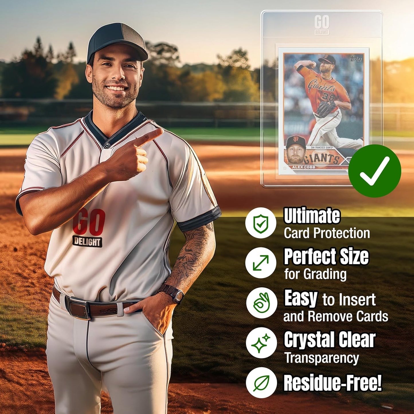 PSA Semi Rigid Card Holders - 100 Bundle for Grading Baseball & Trading Cards | 50 Holders + 50 Soft Sleeves - 3-5/16” x 4-7/8”